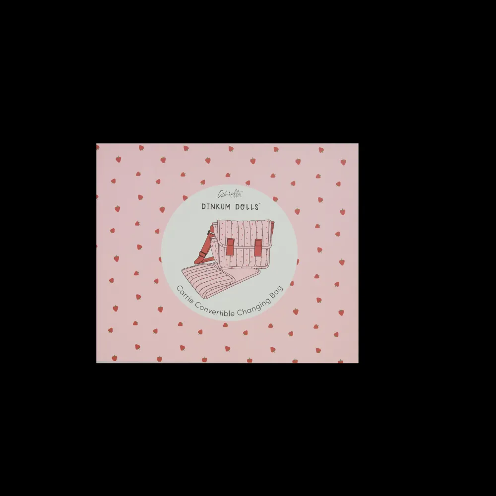 Olli Ella Indoor Play|Doll Accessories|Carrie Convertible Changing Set - Strawberry