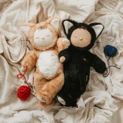 Olli Ella Indoor Play|Soft Toys - Newborns|Cozy Dinkums - Black Cat - Nox