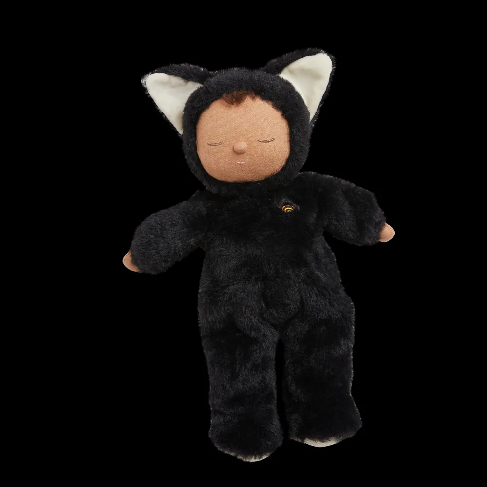 Olli Ella Indoor Play|Soft Toys - Newborns|Cozy Dinkums - Black Cat - Nox