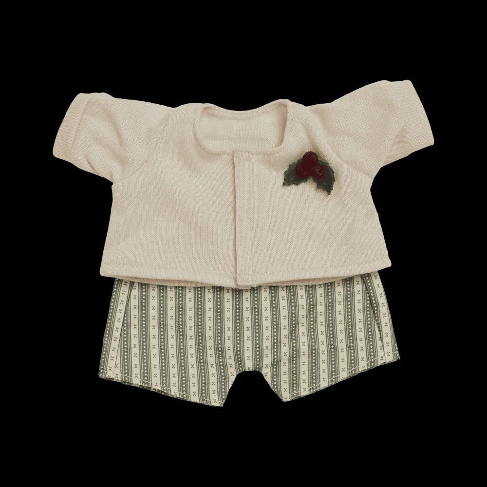 Olli Ella Indoor Play|Doll Accessories|Dinkum Dolls Cardigan & Romper Set - Holiday