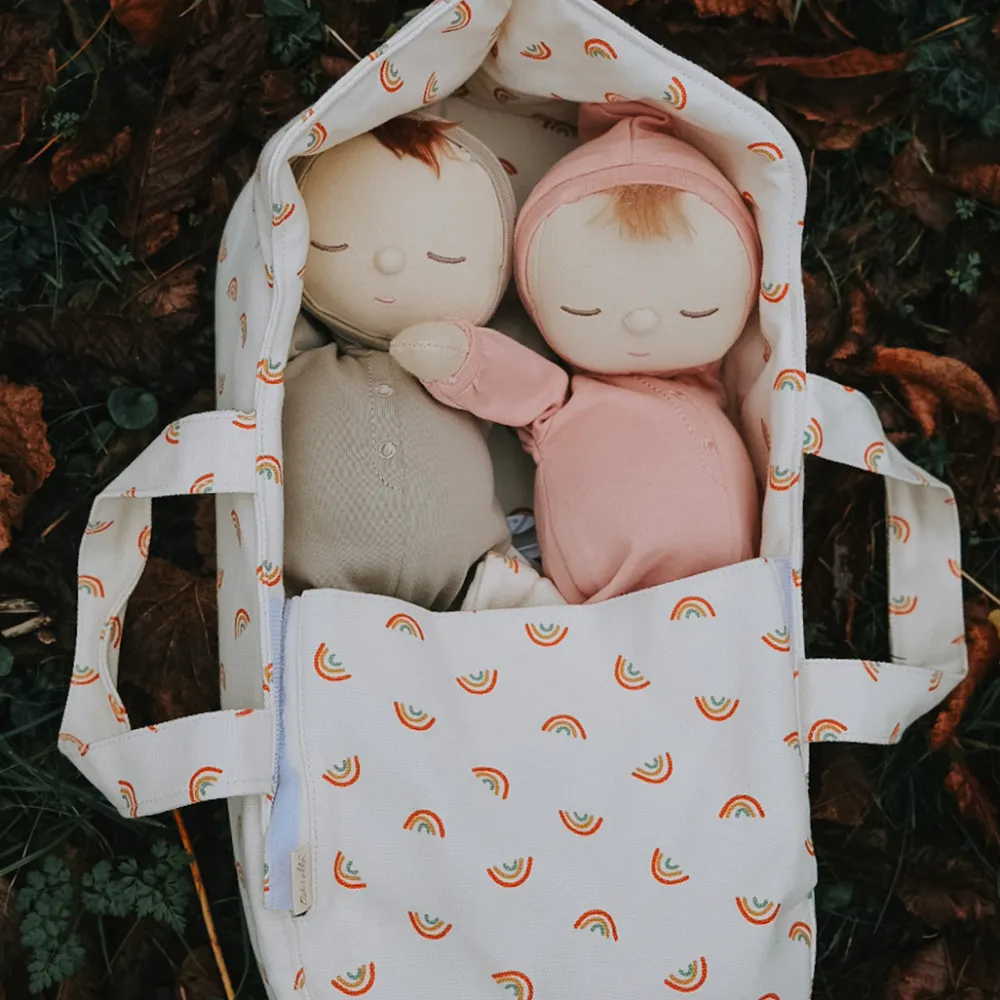 Olli Ella Doll Accessories|Doll Prams & Carriers|Dinkum Dolls Carry Cot - Rainbow Print