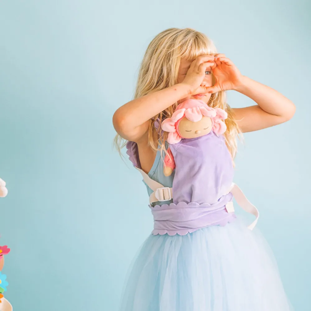 Olli Ella Indoor Play|Doll Accessories|Dinkum Dolls Petal Carrier - Lavender