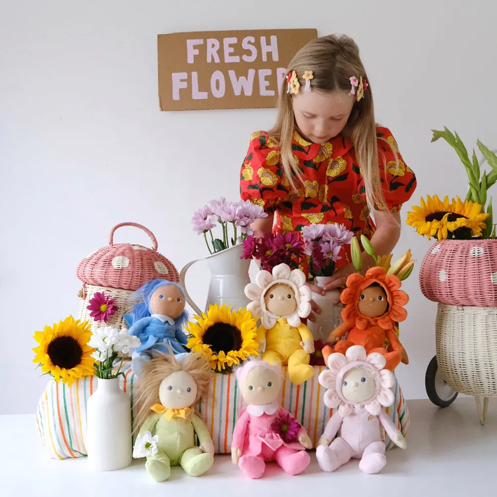 Olli Ella Indoor Play|Soft Toys|Dinky Dinkums Blossom Buds - Multi Pack