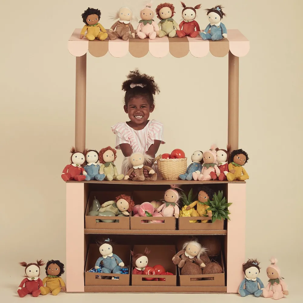 Olli Ella Soft Toys|Small World Play|Dinky Dinkums Fruity Cuties - Patty Pear