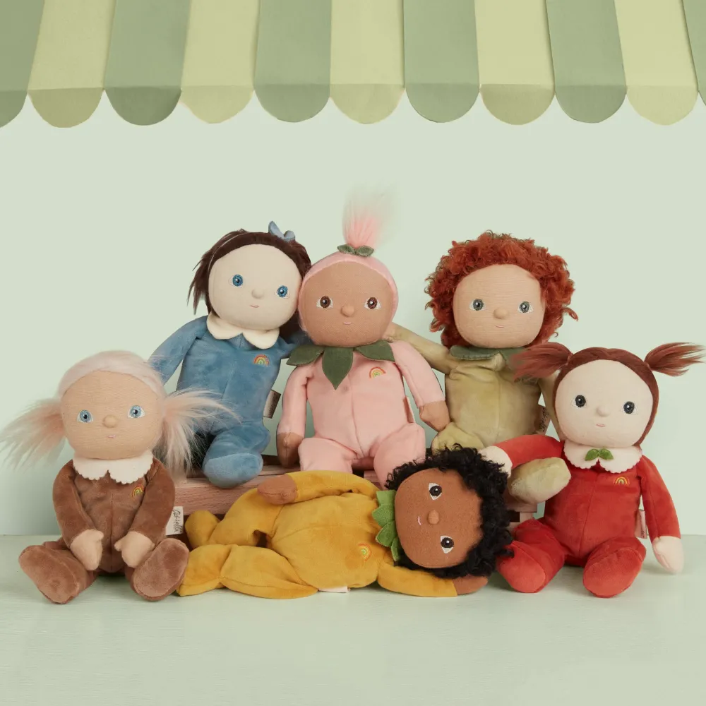 Olli Ella Indoor Play|Soft Toys|Dinky Dinkums Fruity Cuties - Peggy Peach
