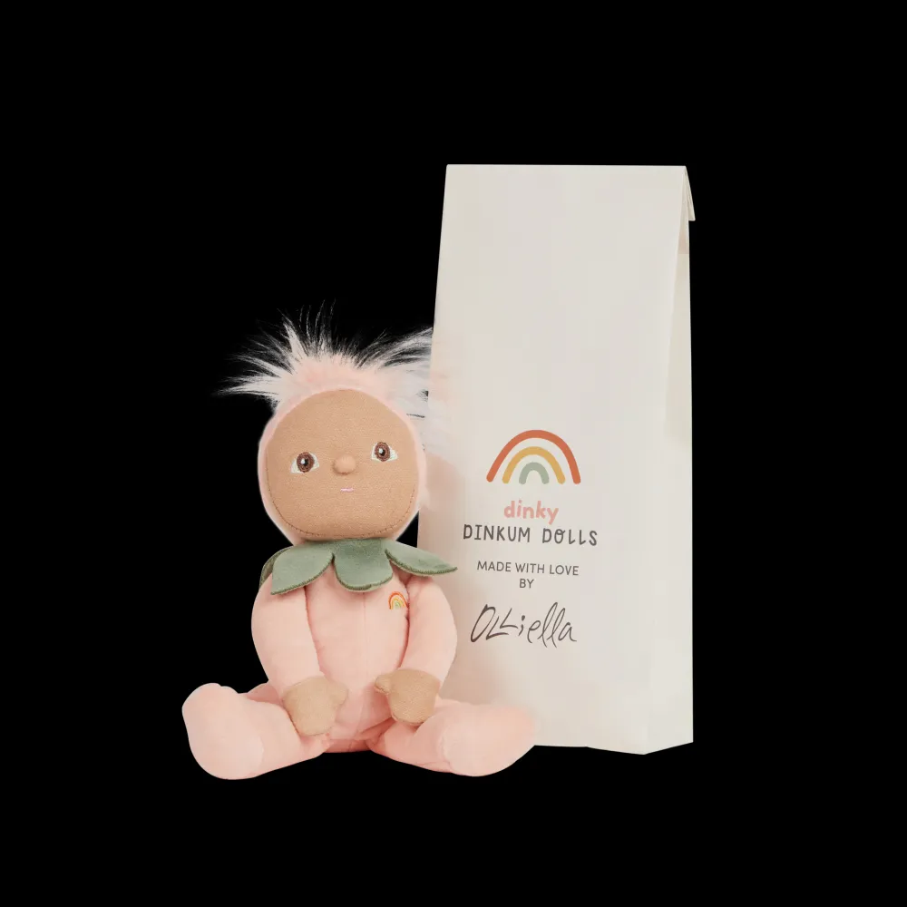 Olli Ella Indoor Play|Soft Toys|Dinky Dinkums Fruity Cuties - Peggy Peach