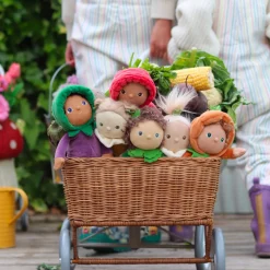 Olli Ella Soft Toys|Small World Play|Dinky Dinkums Happy Harvest - Ellis Eggplant