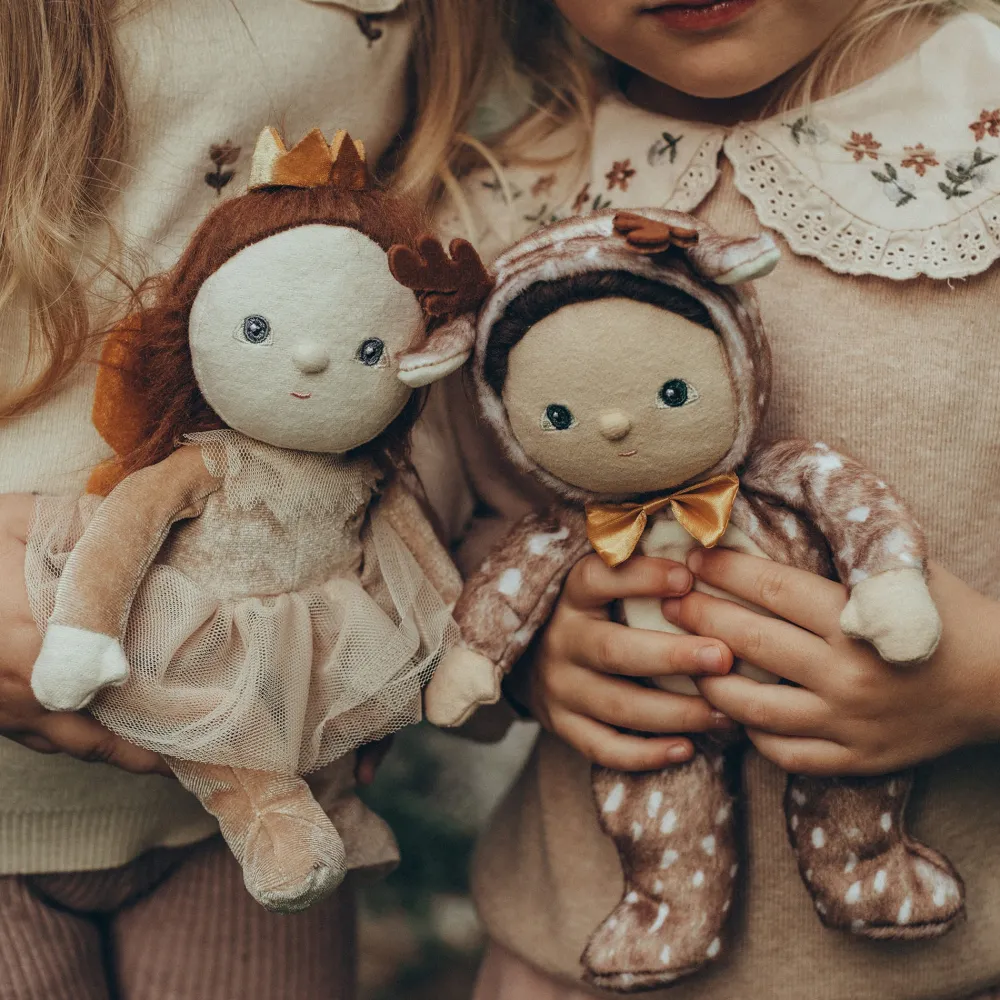 Olli Ella Soft Toys|Small World Play|Dinky Dinkums Jolly Dollies - Riley Reindeer