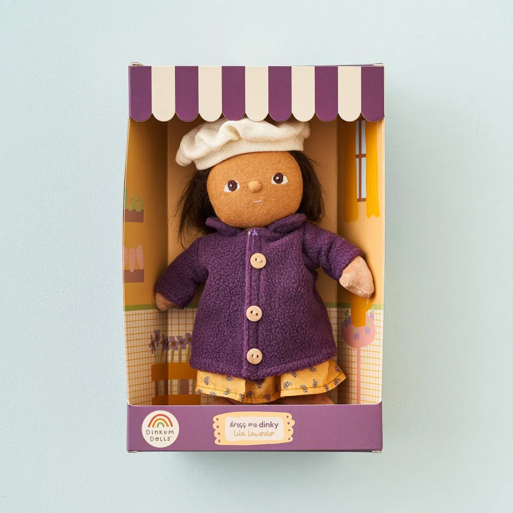 Olli Ella Soft Toys|Small World Play|Dress Me Dinky - Lila Lavender