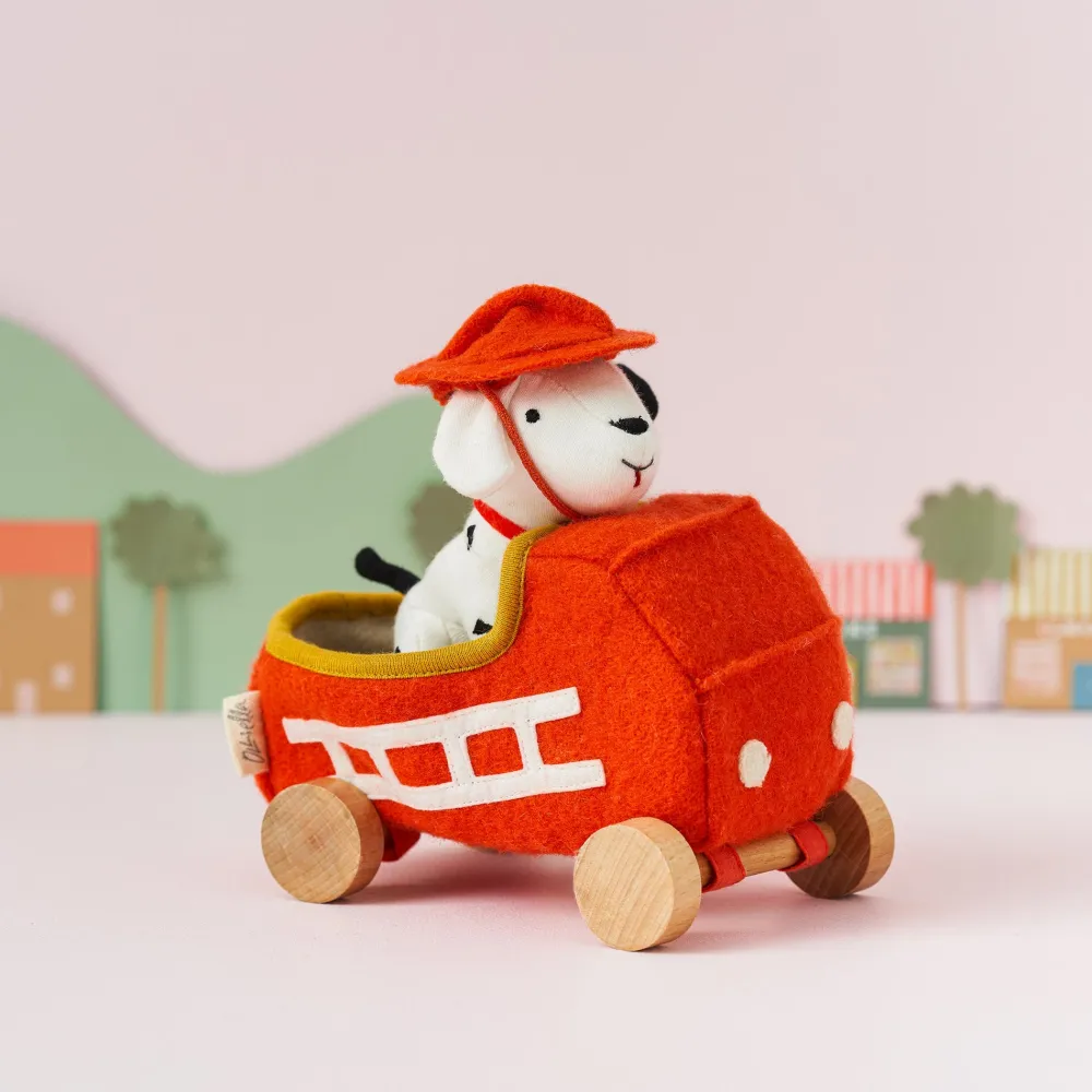 Olli Ella Indoor Play|Small World Play|Holdie Dog-Go - Chief - Red