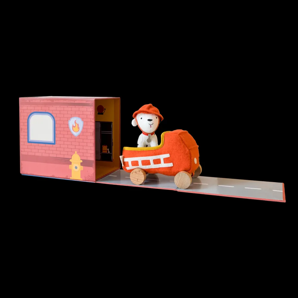 Olli Ella Indoor Play|Small World Play|Holdie Dog-Go - Chief - Red