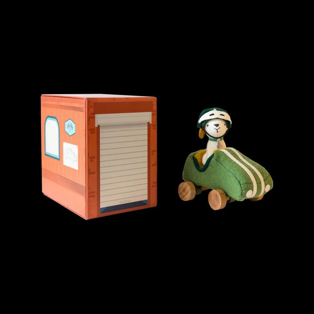 Olli Ella Indoor Play|Small World Play|Holdie Dog-Go - Racer Boy - Green