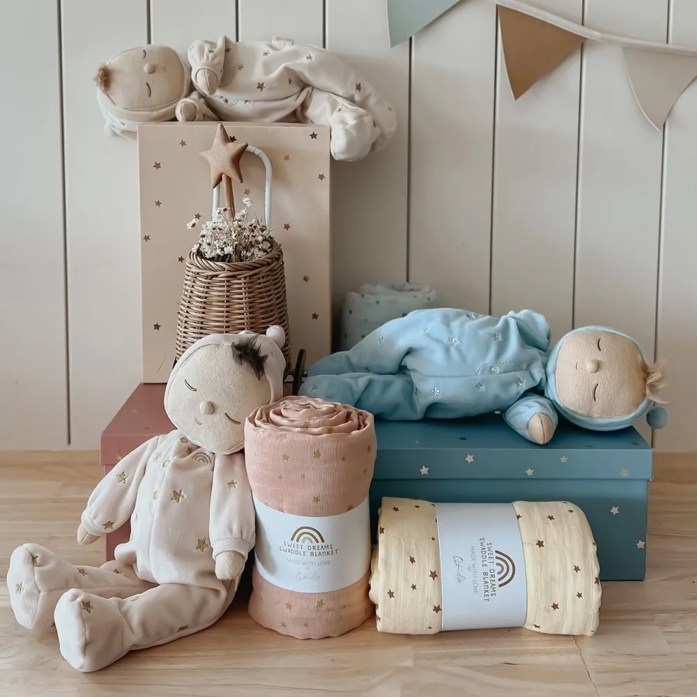Olli Ella Indoor Play|Soft Toys - Newborns|Lullaby Dozy Dinkum Gift Set - Luna