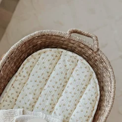 Olli Ella Nursery|Changing Baskets|Luxe Organic Cotton Liner - Leafed Mushroom