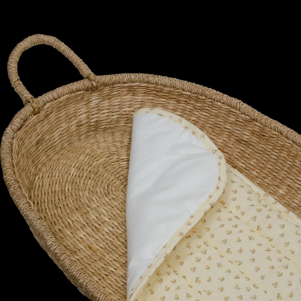 Olli Ella Nursery|Changing Baskets|Luxe Organic Cotton Liner - Leafed Mushroom