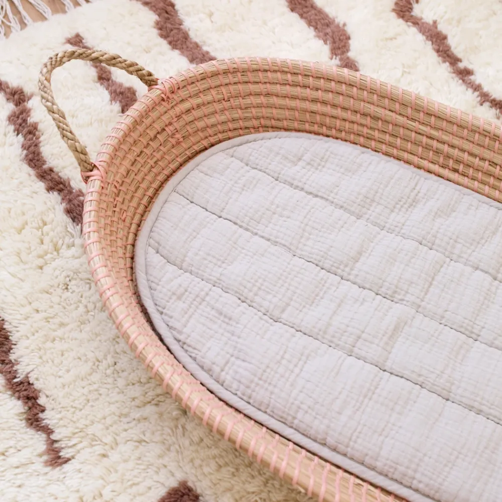 Olli Ella Nursery|Changing Baskets|Luxe Organic Cotton Liner - Oat