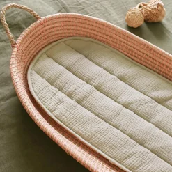 Olli Ella Nursery|Changing Baskets|Luxe Organic Cotton Liner - Seafoam