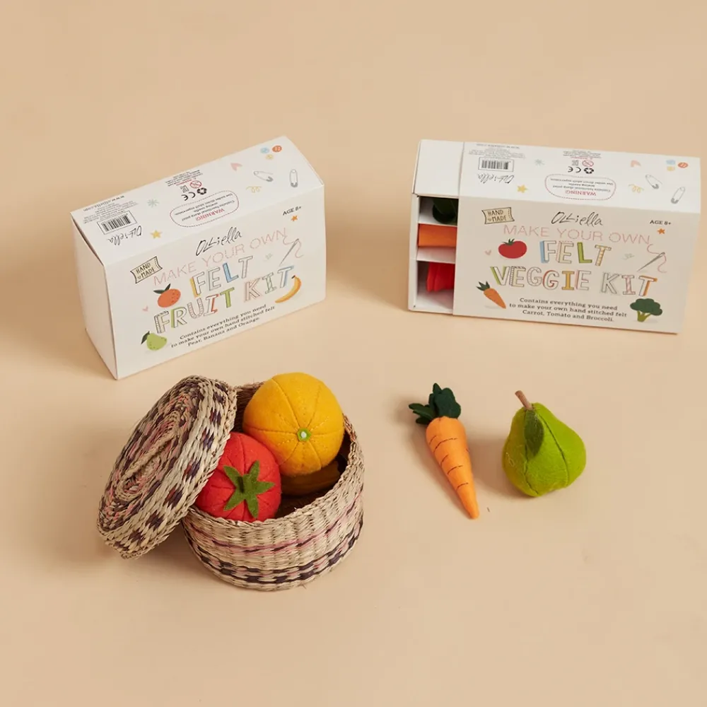 Olli Ella Craft & Activity|Make Your Own Felt Kit - Vegetables