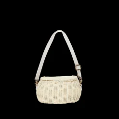 Olli Ella Outdoor Play|To Carry|Mini Chari Rattan Bag - Chalk