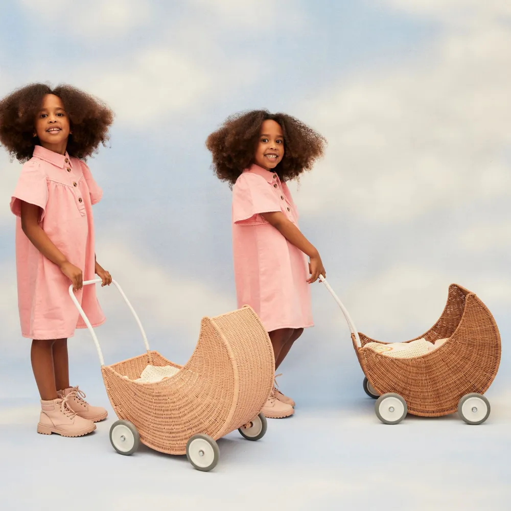 Olli Ella Outdoor Play|Doll Accessories|Moon Strolley - Seashell Pink
