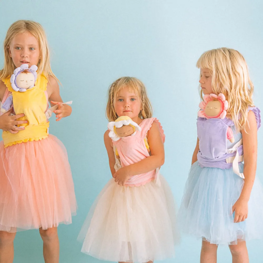 Olli Ella Indoor Play|Soft Toys - Newborns|Petal Dozy Dinkums - Pickle - Lavender