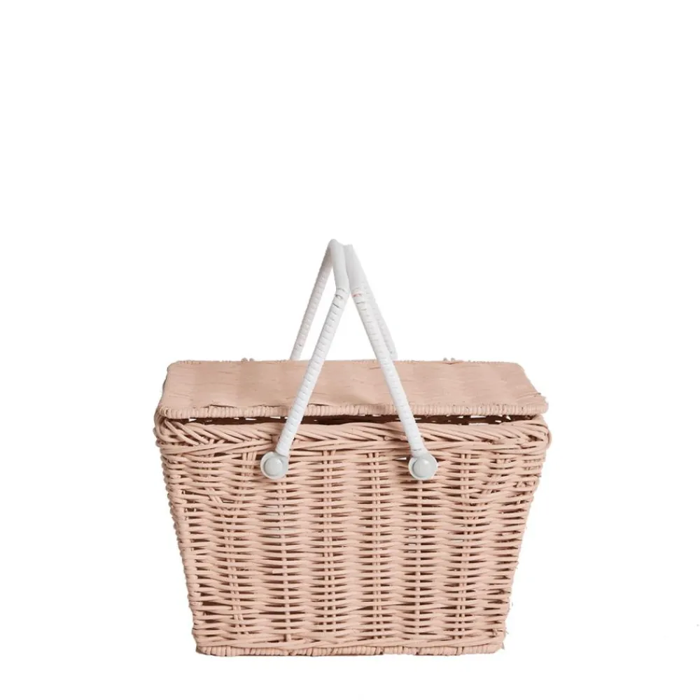 Olli Ella Outdoor Play|For Storage|Piki Rattan Basket - Rose