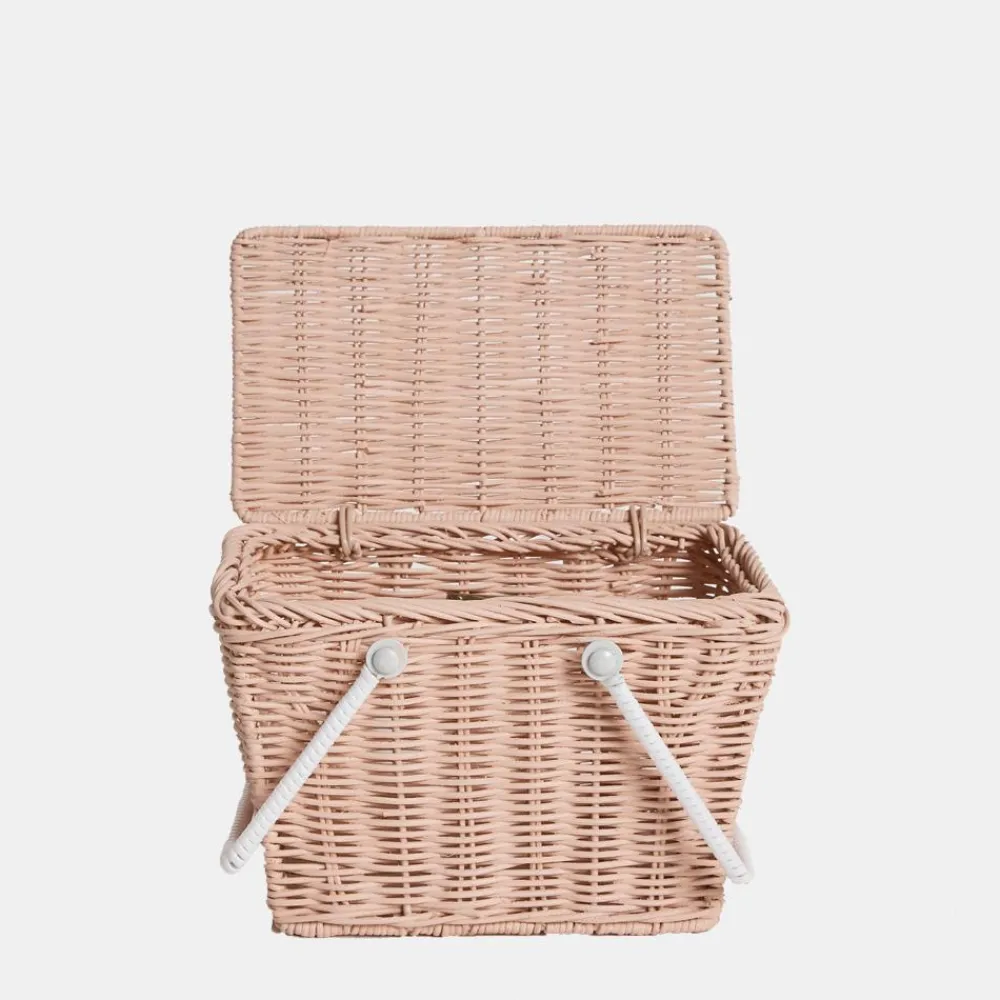 Olli Ella Outdoor Play|For Storage|Piki Rattan Basket - Rose