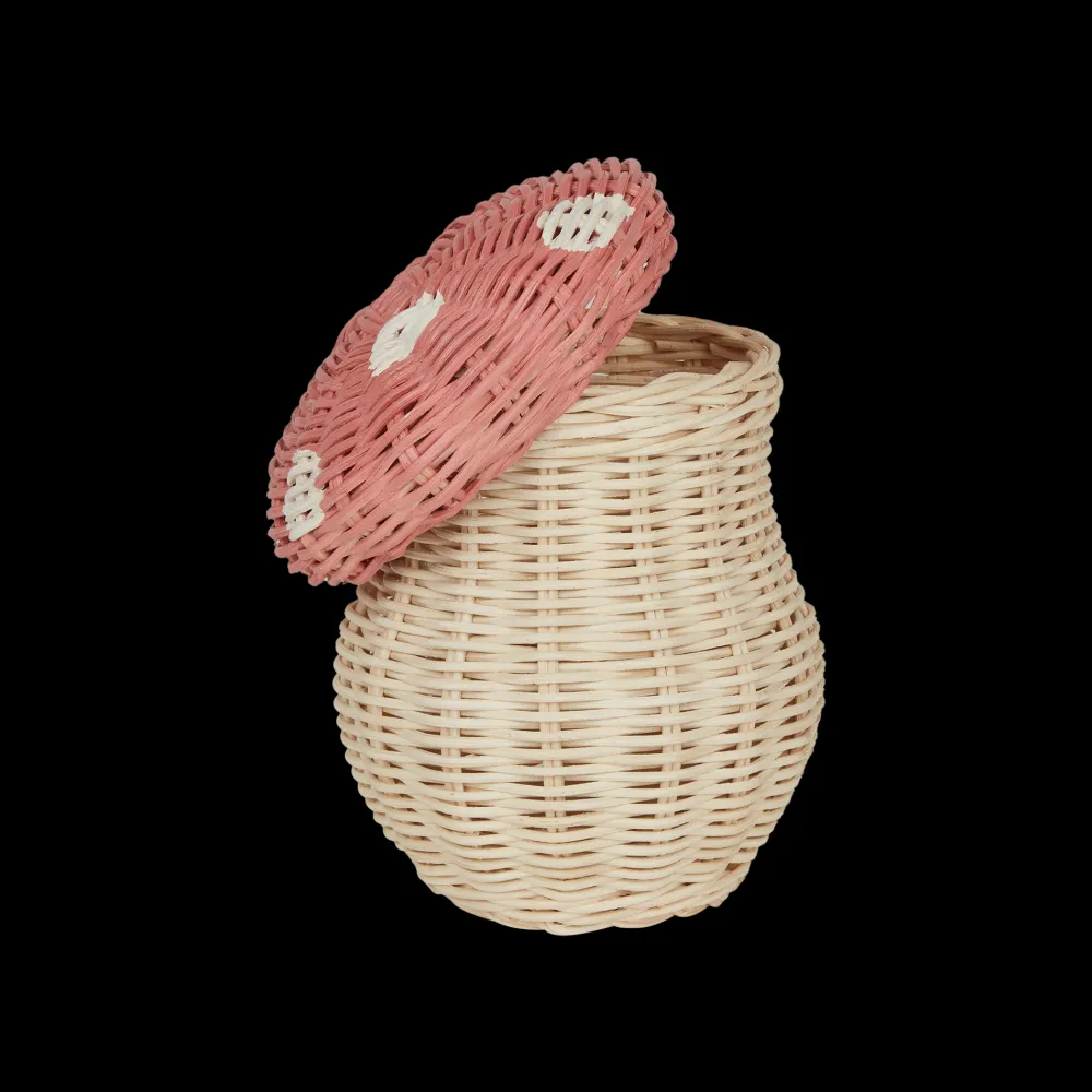 Olli Ella Indoor Play|For Storage|Porcini Basket - Musk