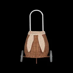 Olli Ella Outdoor Play|Rattan Bunny Luggy with Lining - Gumdrop