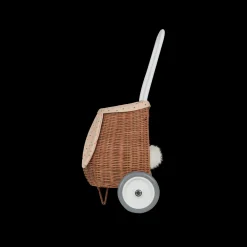 Olli Ella Outdoor Play|Rattan Bunny Luggy with Lining - Gumdrop