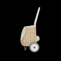 Olli Ella Outdoor Play|Rattan Bunny Luggy with Lining - Pansy