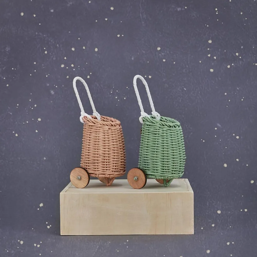 Olli Ella Doll Accessories|Rattan Doll Luggy - Rose