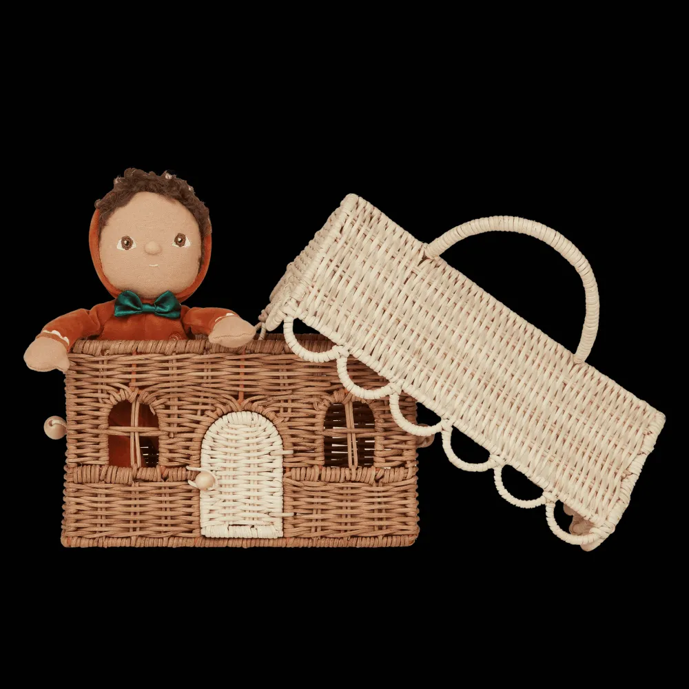 Olli Ella Outdoor Play|For Storage|Rattan Gingerbread Casa Clutch