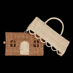 Olli Ella Outdoor Play|For Storage|Rattan Gingerbread Casa Clutch