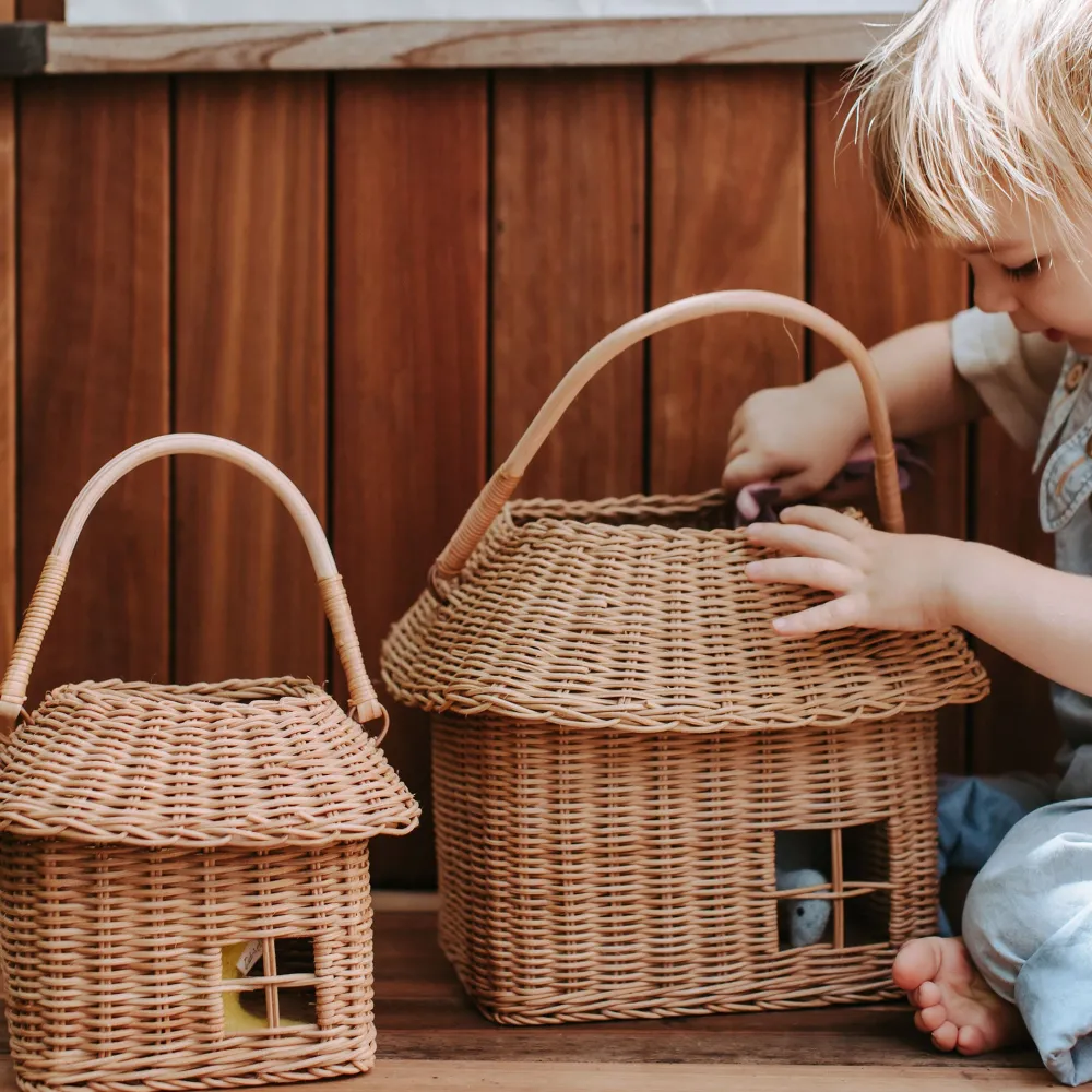 Olli Ella For Storage|To Carry|Rattan Hutch Small Basket