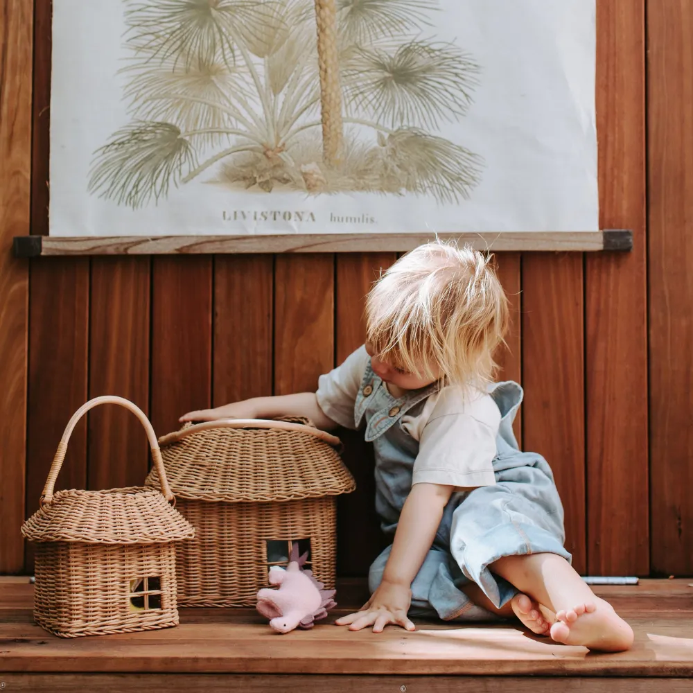 Olli Ella For Storage|To Carry|Rattan Hutch Small Basket
