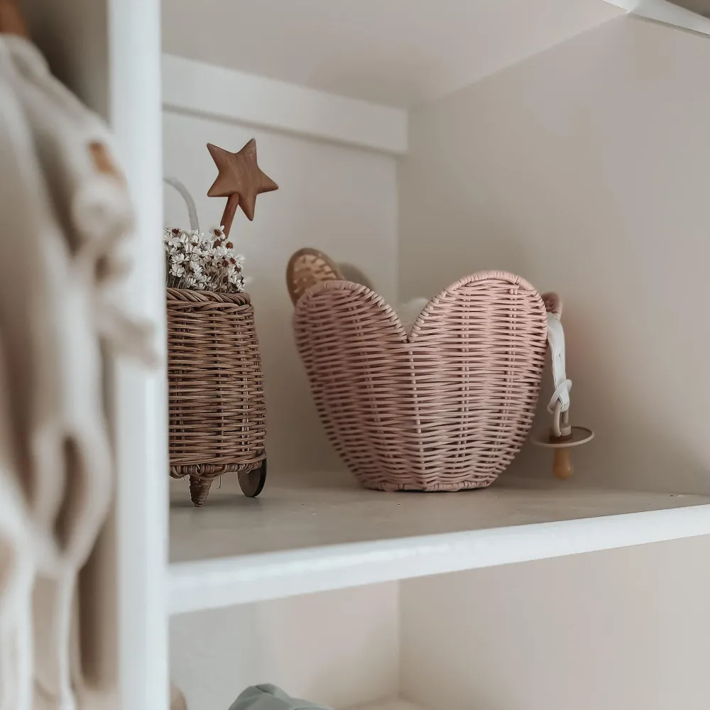 Olli Ella Nursery|For Storage|Rattan Lily Basket Set - Blush