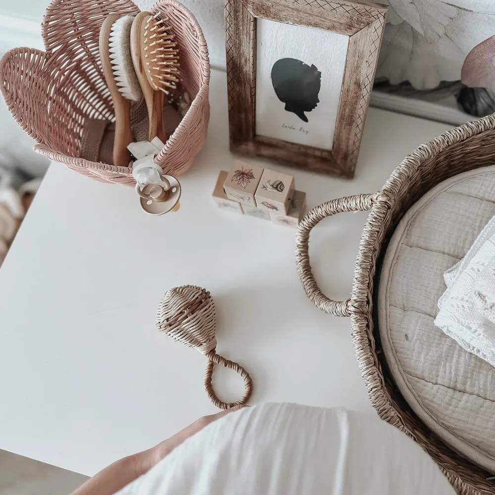 Olli Ella Nursery|For Storage|Rattan Lily Basket Set - Blush