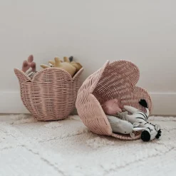 Olli Ella Nursery|For Storage|Rattan Lily Basket Set - Blush