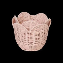 Olli Ella Nursery|For Storage|Rattan Lily Basket Set - Blush