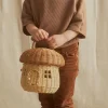 Olli Ella Outdoor Play|For Storage|Rattan Mushroom Basket - Natural