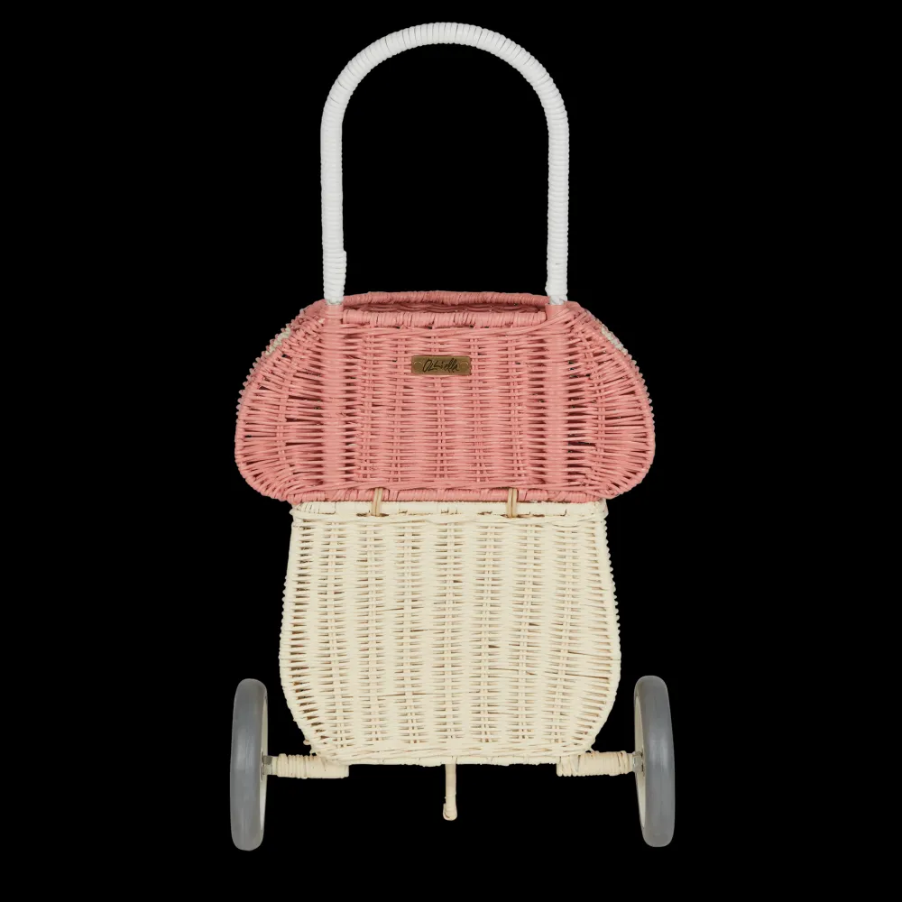 Olli Ella Outdoor Play|For Storage|Rattan Mushroom Luggy - Musk