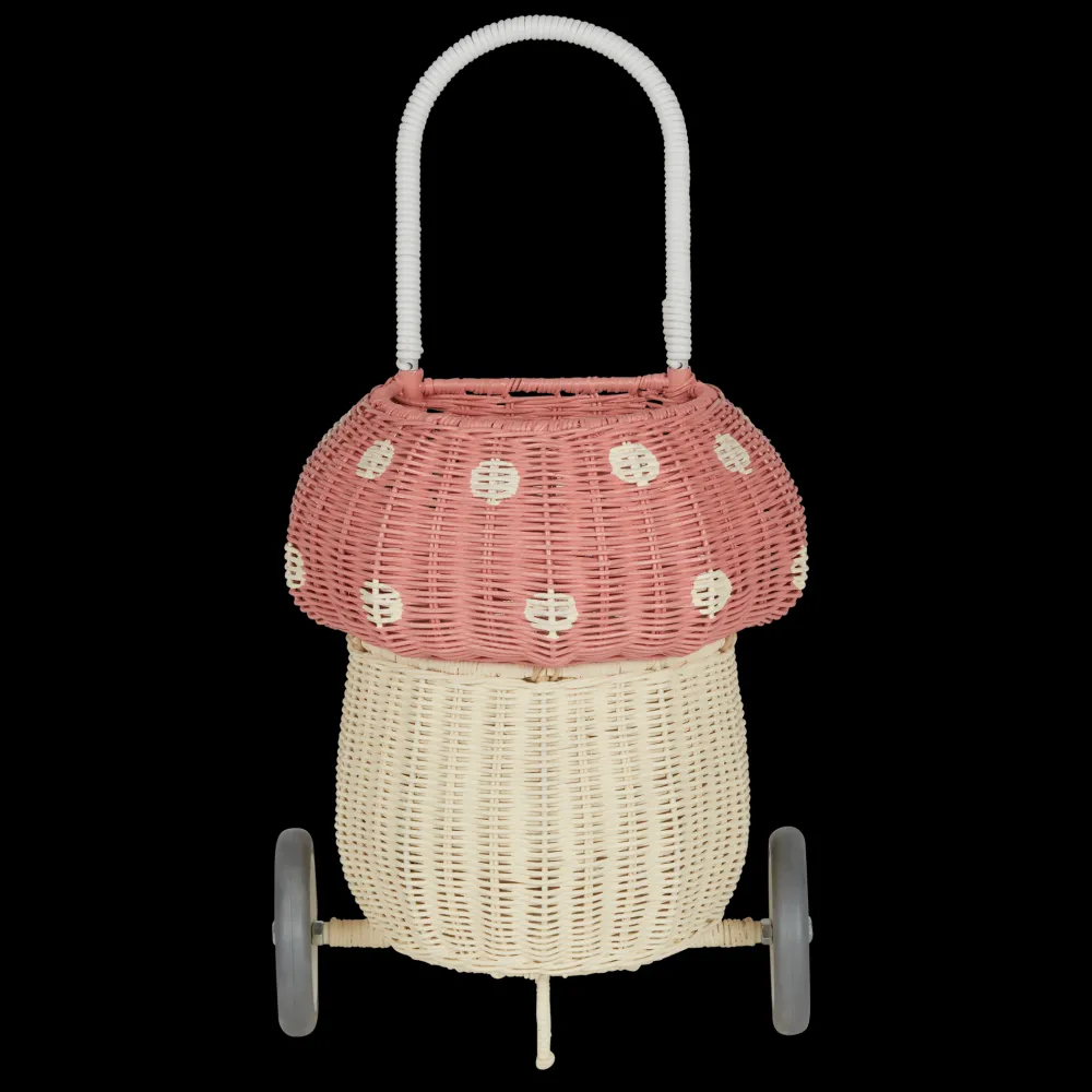 Olli Ella Outdoor Play|For Storage|Rattan Mushroom Luggy - Musk