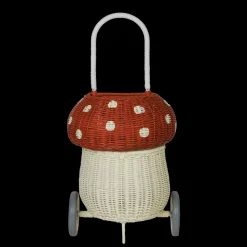 Olli Ella Outdoor Play|For Storage|Rattan Mushroom Luggy - Red