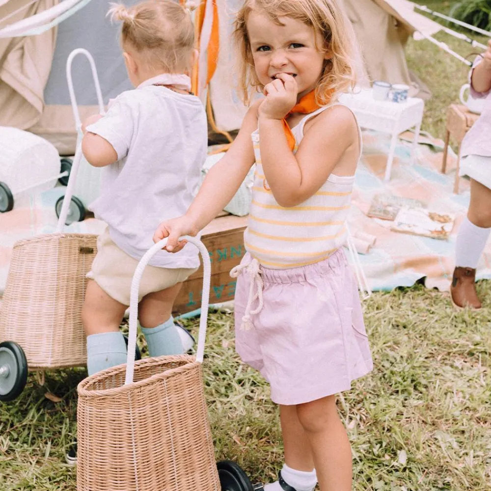 Olli Ella Outdoor Play|On Wheels|Rattan Original Luggy - Natural