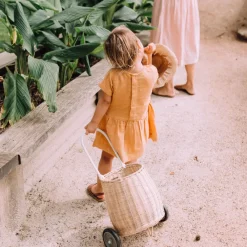 Olli Ella On Wheels|Outdoor Play|Rattan Original Luggy - Straw