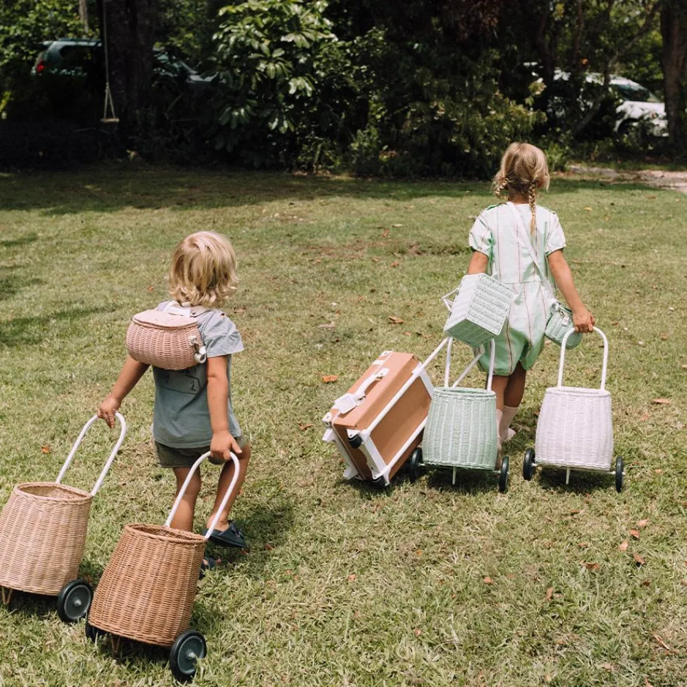 Olli Ella On Wheels|Outdoor Play|Rattan Original Luggy - Straw