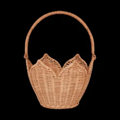 Olli Ella Outdoor Play|To Carry|Rattan Poinsettia Carry Basket - Natural