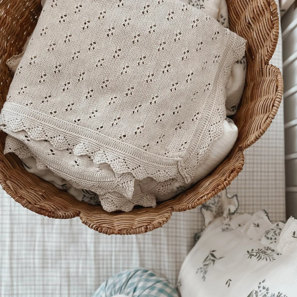 Olli Ella Nursery|Rattan Tulip Basket - Natural