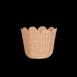 Olli Ella Nursery|Rattan Tulip Basket - Seashell Pink